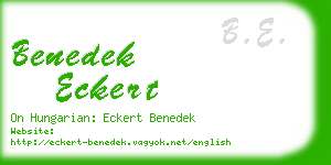 benedek eckert business card